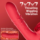 Rose 7 Thrusting Wiggling Clit Stimulator G-spot Vibrator